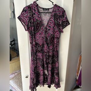 Apt. 9 purple and Gray Paisley dress